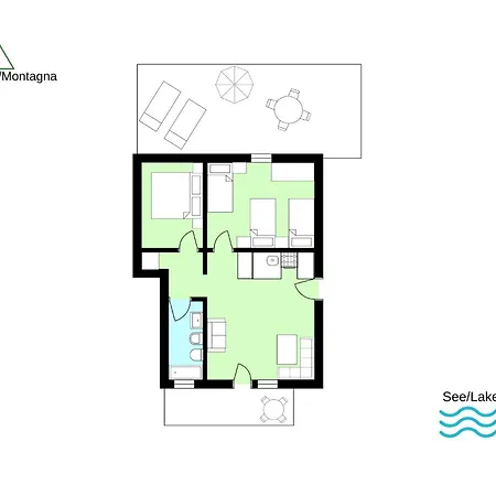 شقة Sole 2 Terrassen Mit Pool Og كوليكو